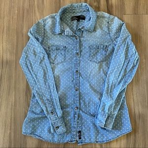 VANS polkadot button up shirt